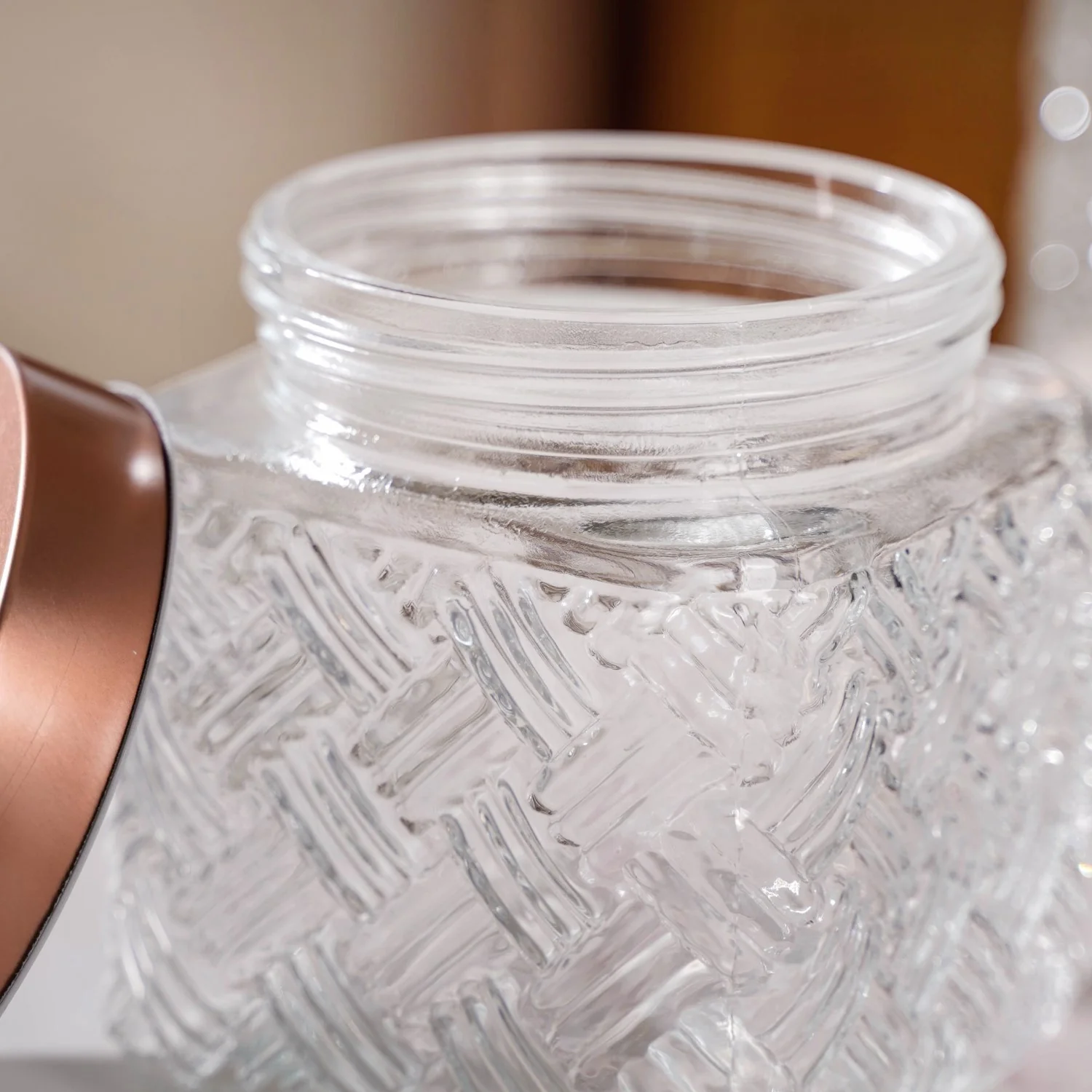 Airtight Storage Jars Set Of 4 Basket Weave 1200ml - Image 8