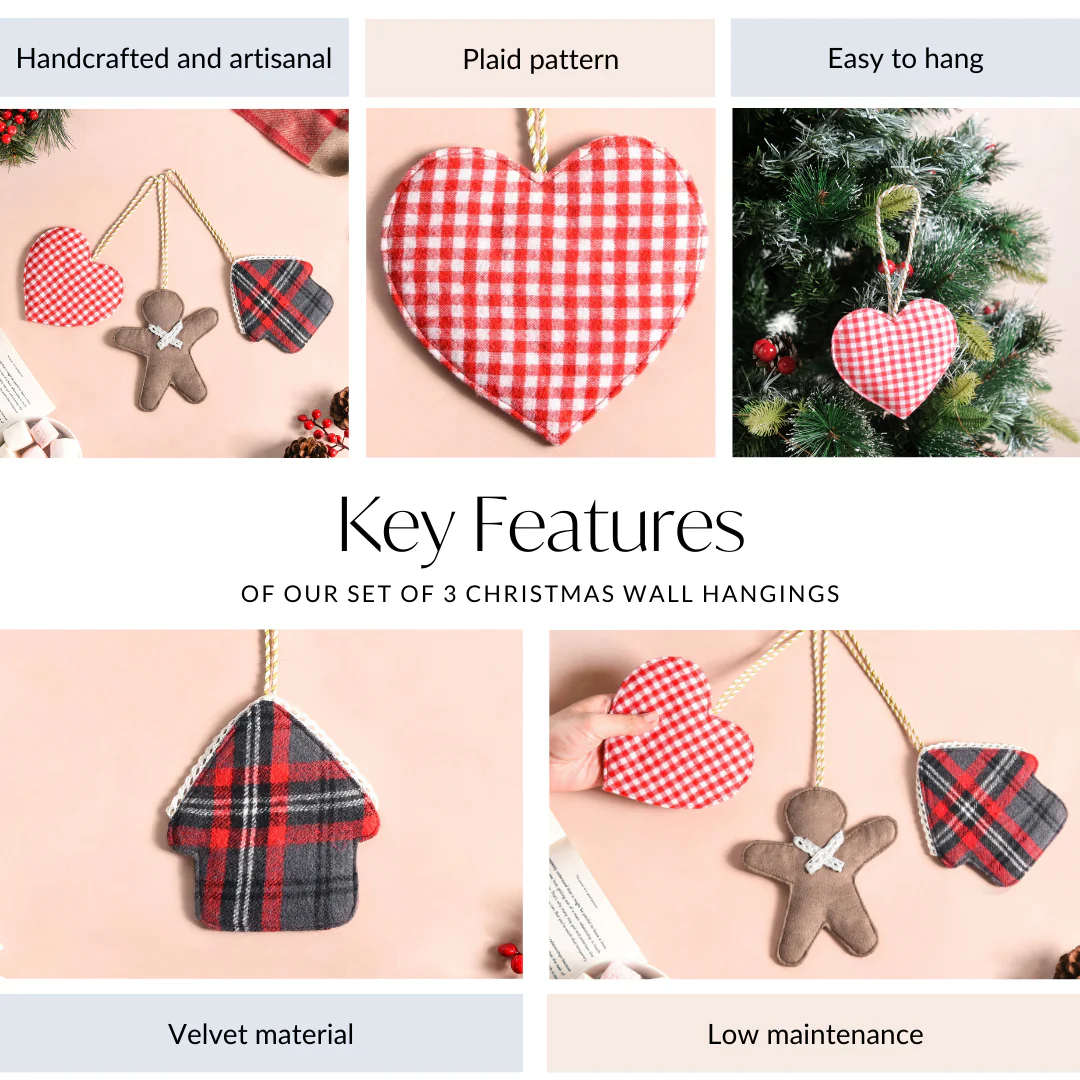 Christmas Hanging Ornaments Set of 3 - Image 5