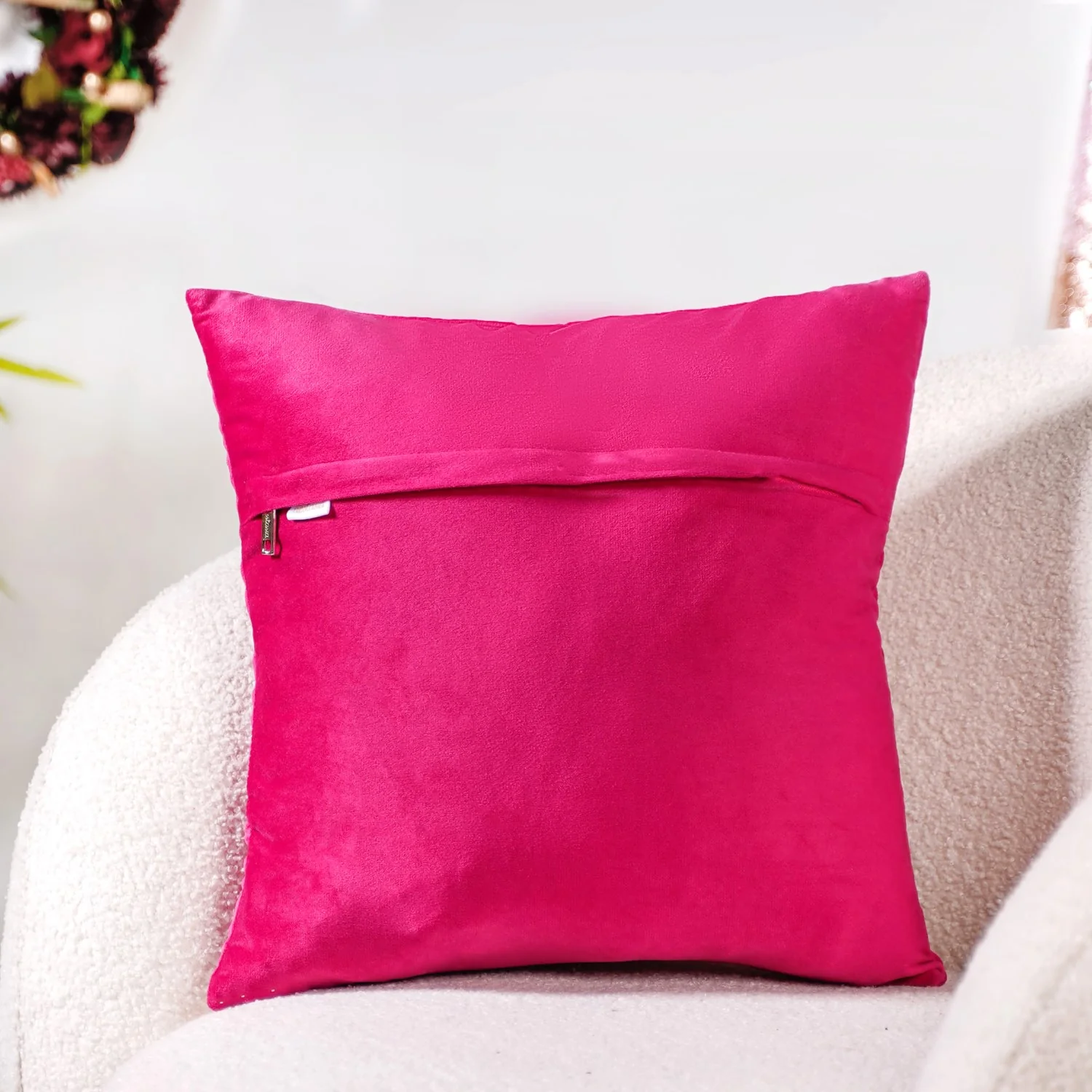Christmas Tree Velvet Cushion Cover 40x40cm - Image 5