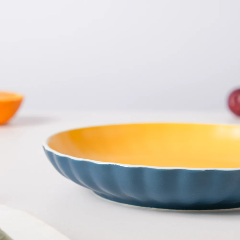 Chrome Snack Plate Blue 7.5 inch - Image 5