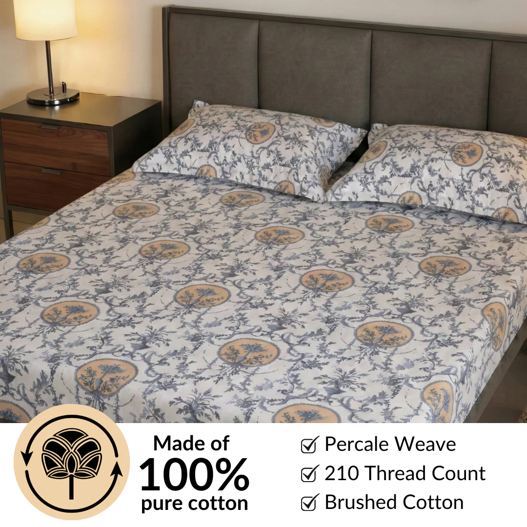 Coastal Chateau Queen Size Cotton Bedding Set 254x229cm - Image 6