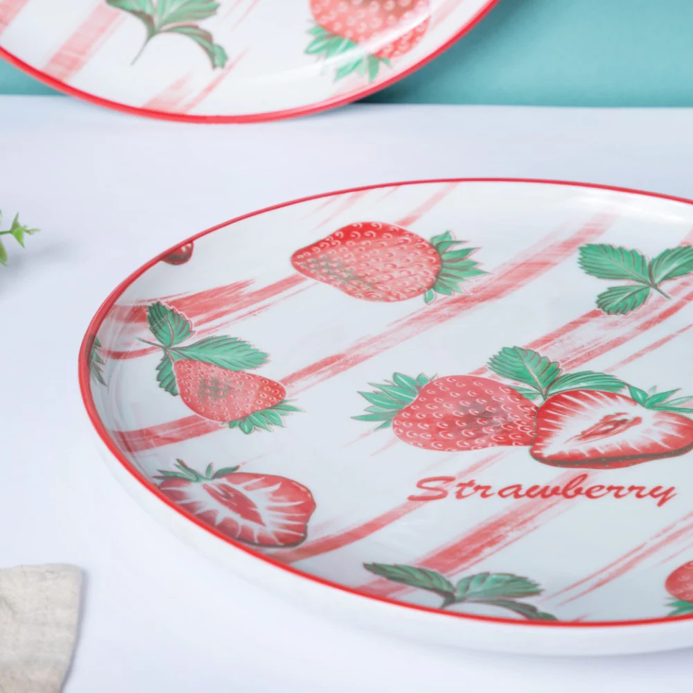 Decorative Strawberry Fruit Plate 10 Inch - Image 3