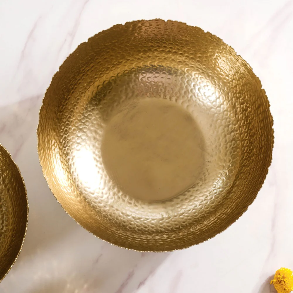 Decorative Urli Bowl Gold Set Of 3 - Image 5