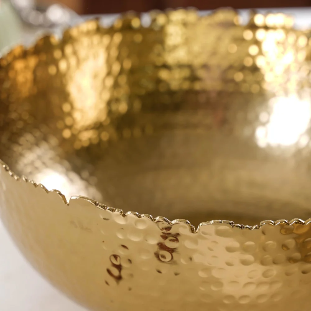 Decorative Urli Bowl Gold Set Of 3 - Image 9