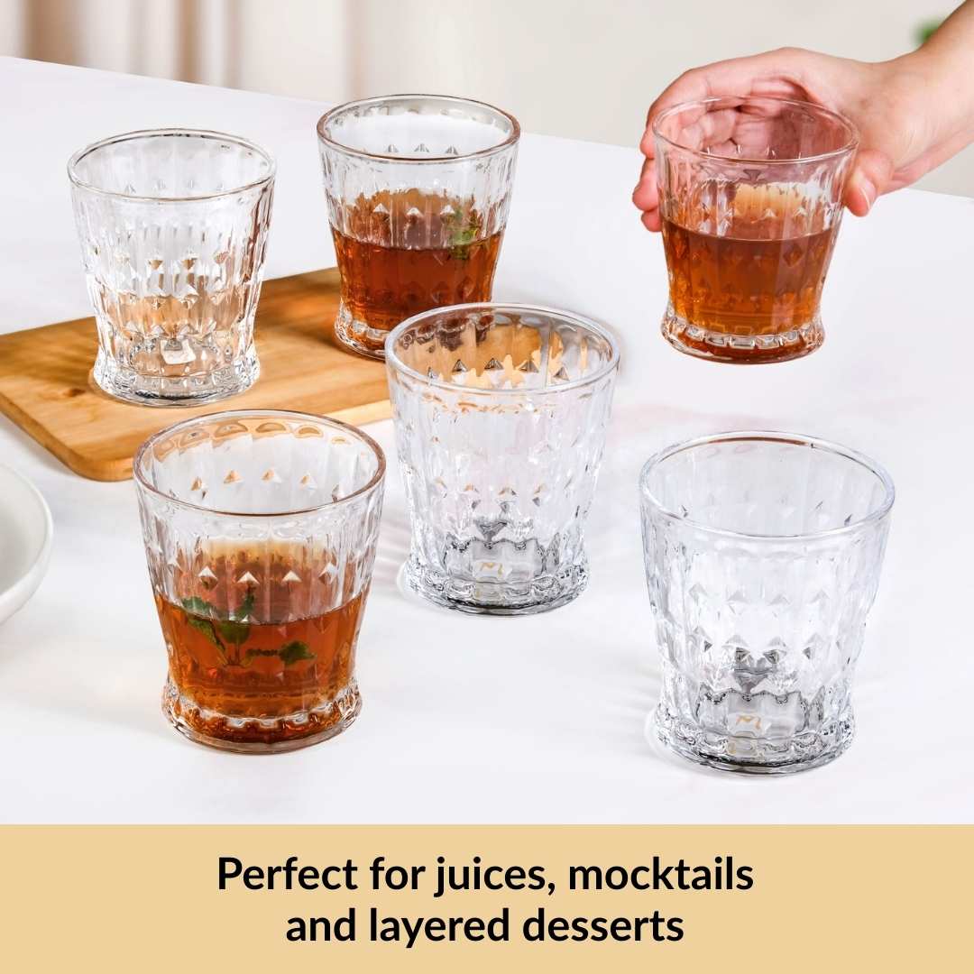 Diamond Patterned Drinking Tumbler Set Of 6 245ml - Image 6
