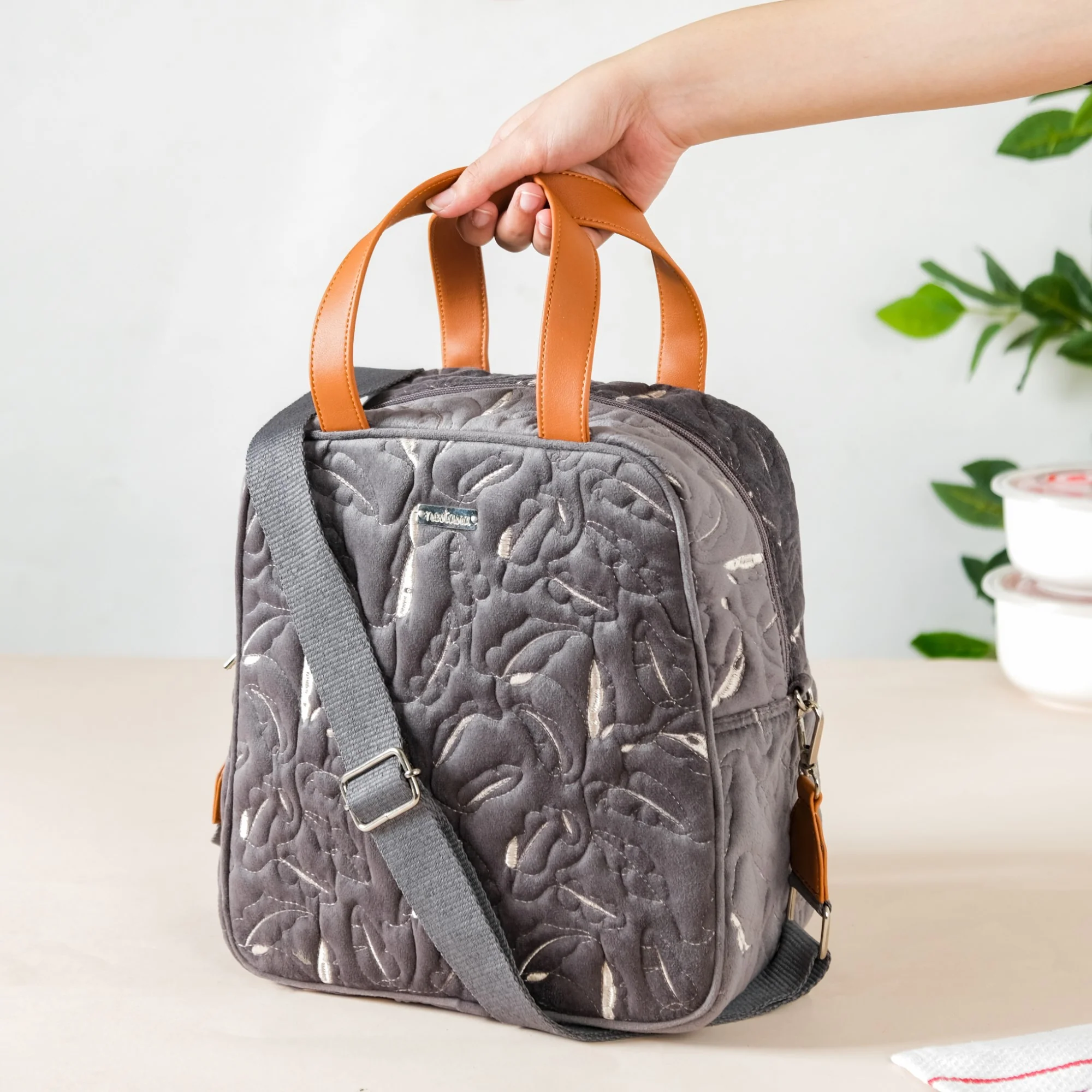 Heat Insulated Lunch Bag Grey - Image 6