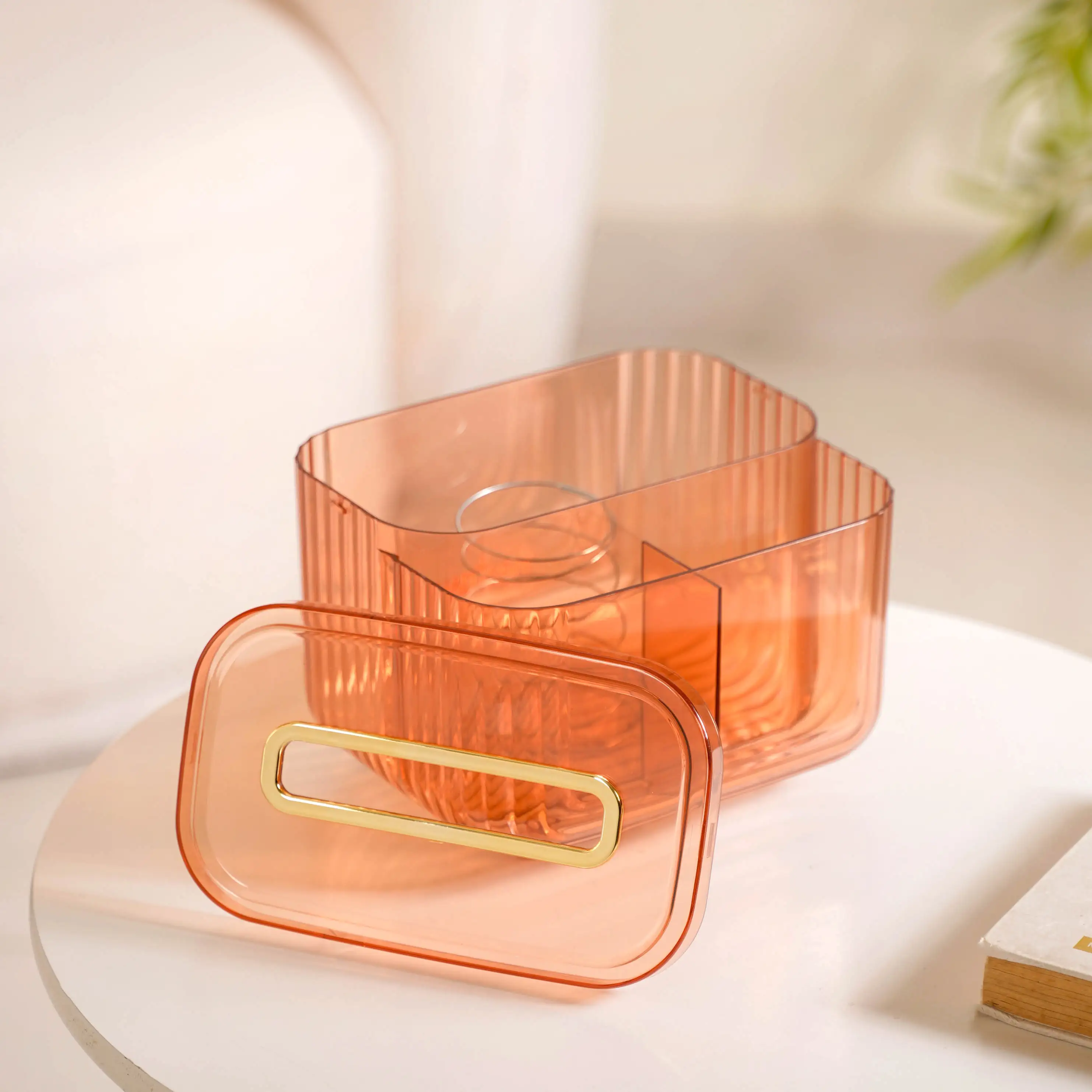 Multipurpose Tissue Paper Box With Compartments Amber - Image 9