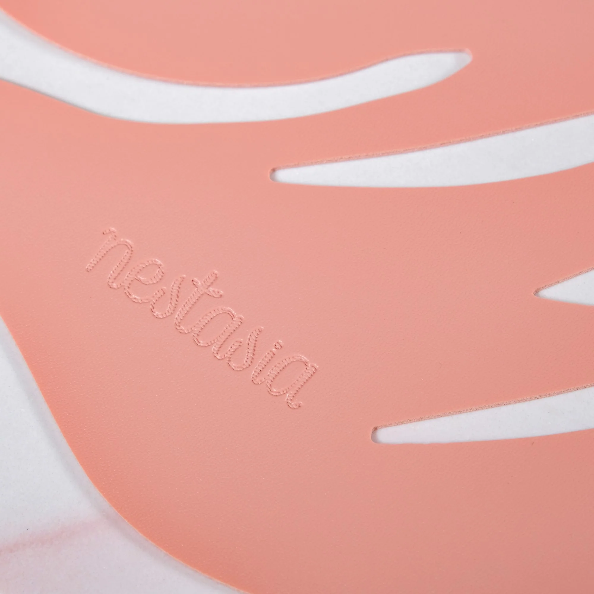 Pink Laser Cut Monstera Leaf Table Mat Set Of 6 - Image 6