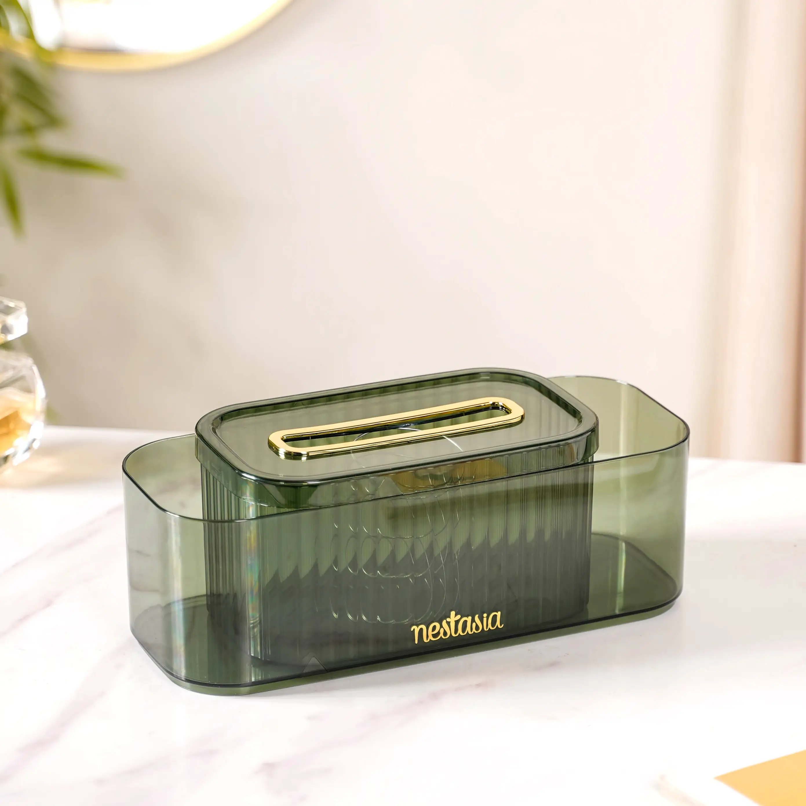 Tissue Box Holder With Storage Organizer Green - Image 14
