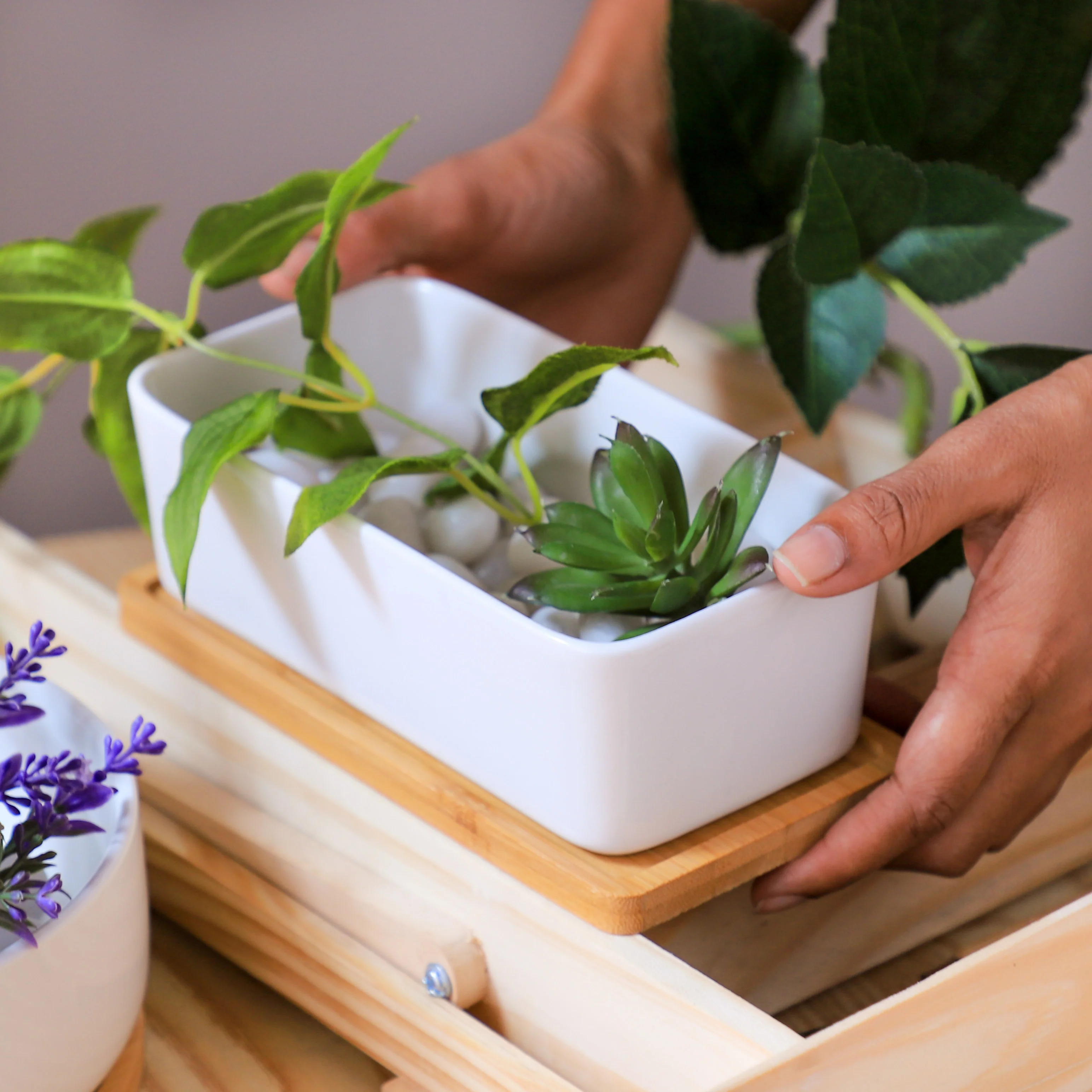 White Plant Pot - Image 7
