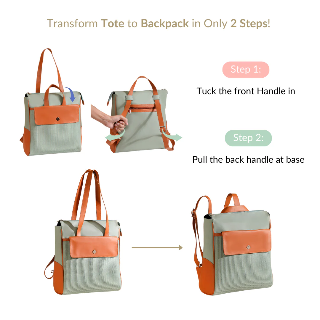 2-In-1 Convertible Tote Bag And Backpack - Image 5