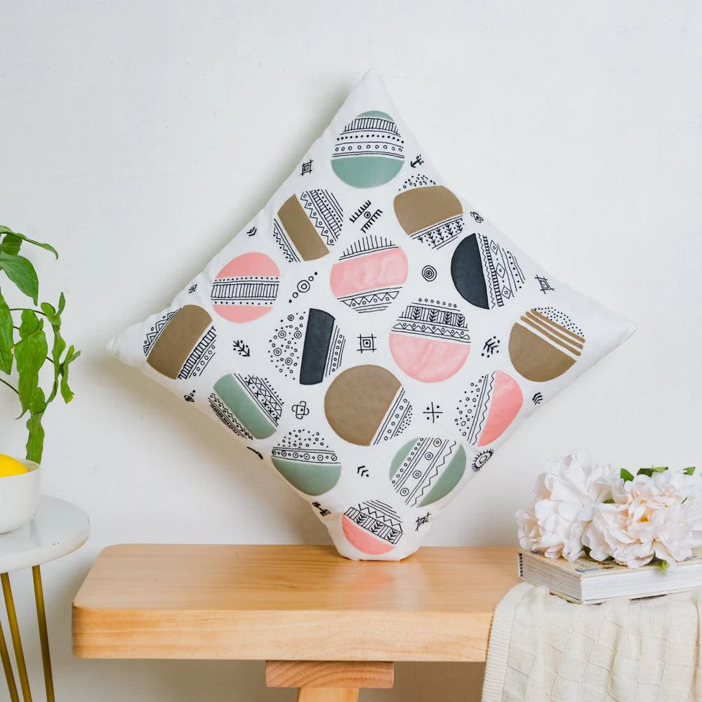 Abstract Circles Cushion Cover 16 inch - Image 2