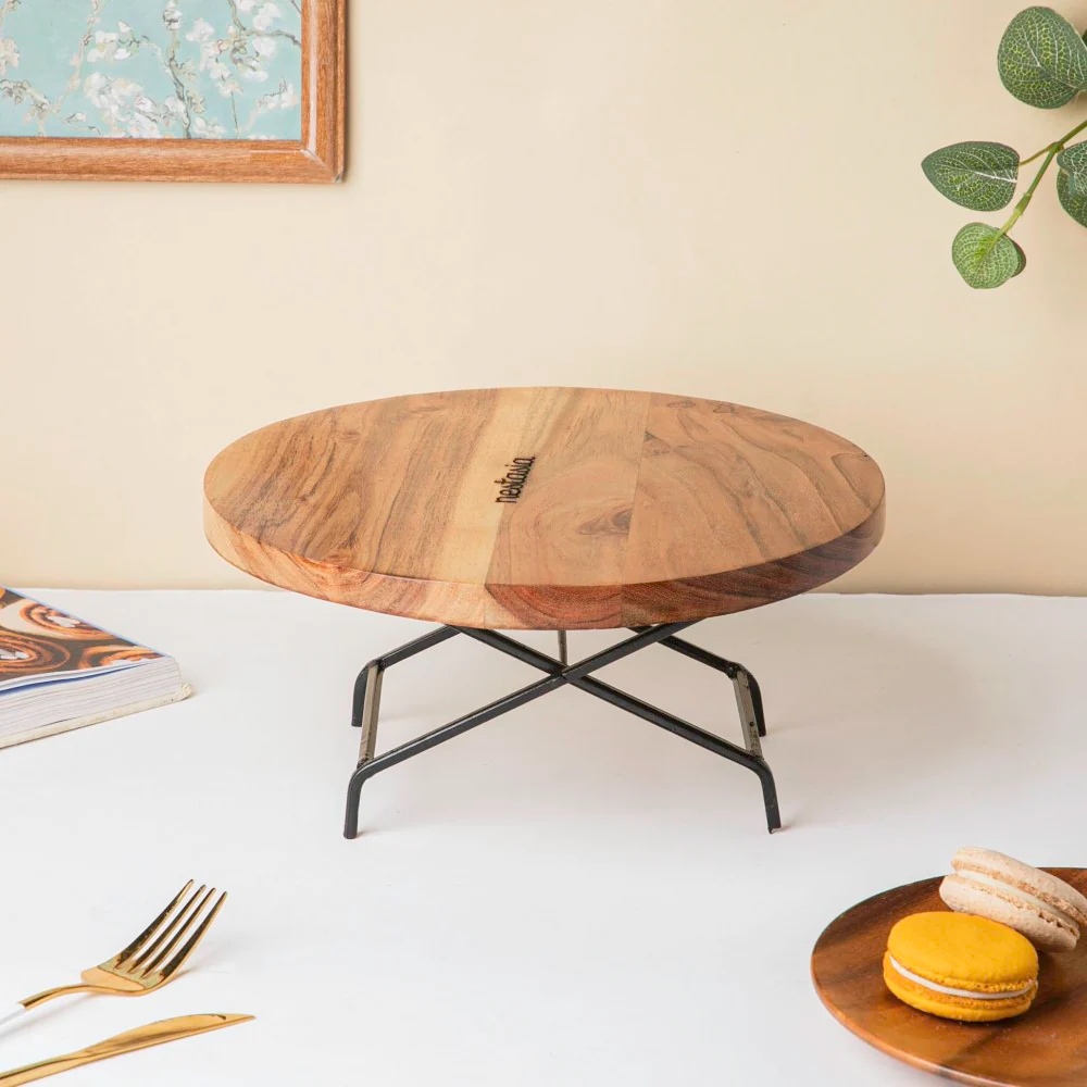 Acacia Tropical Cake Stand 10 Inch - Image 4