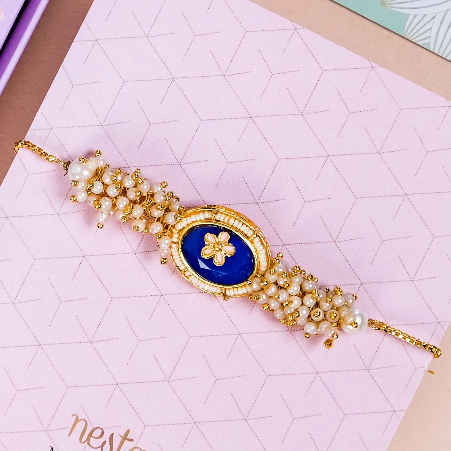 Adjustable Bracelet Rakhi Set For Siblings - Image 3