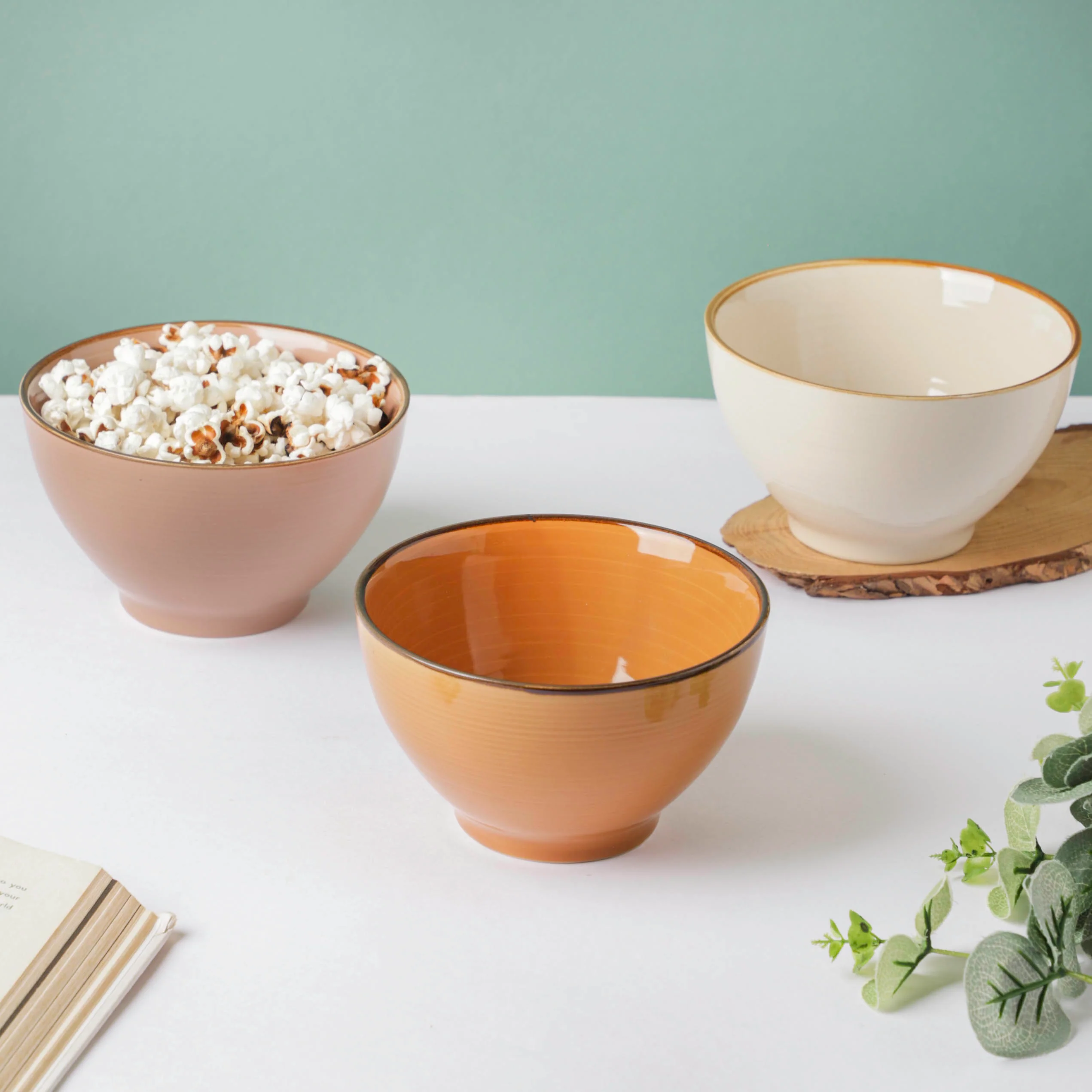 Adora Rimmed Glossy Soup Bowl Orange 550ml - Image 6