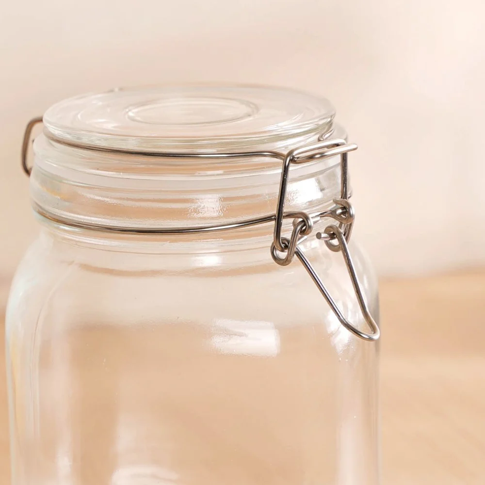 Airtight Glass Jars With Clip Lids Set Of 4 1000ml - Image 3