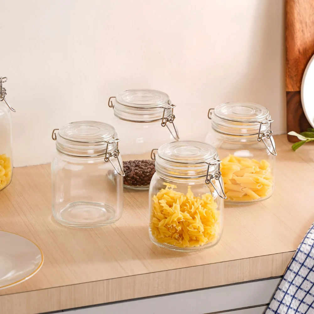 Airtight Glass Jars With Clip Lids Set Of 4 1000ml - Image 9