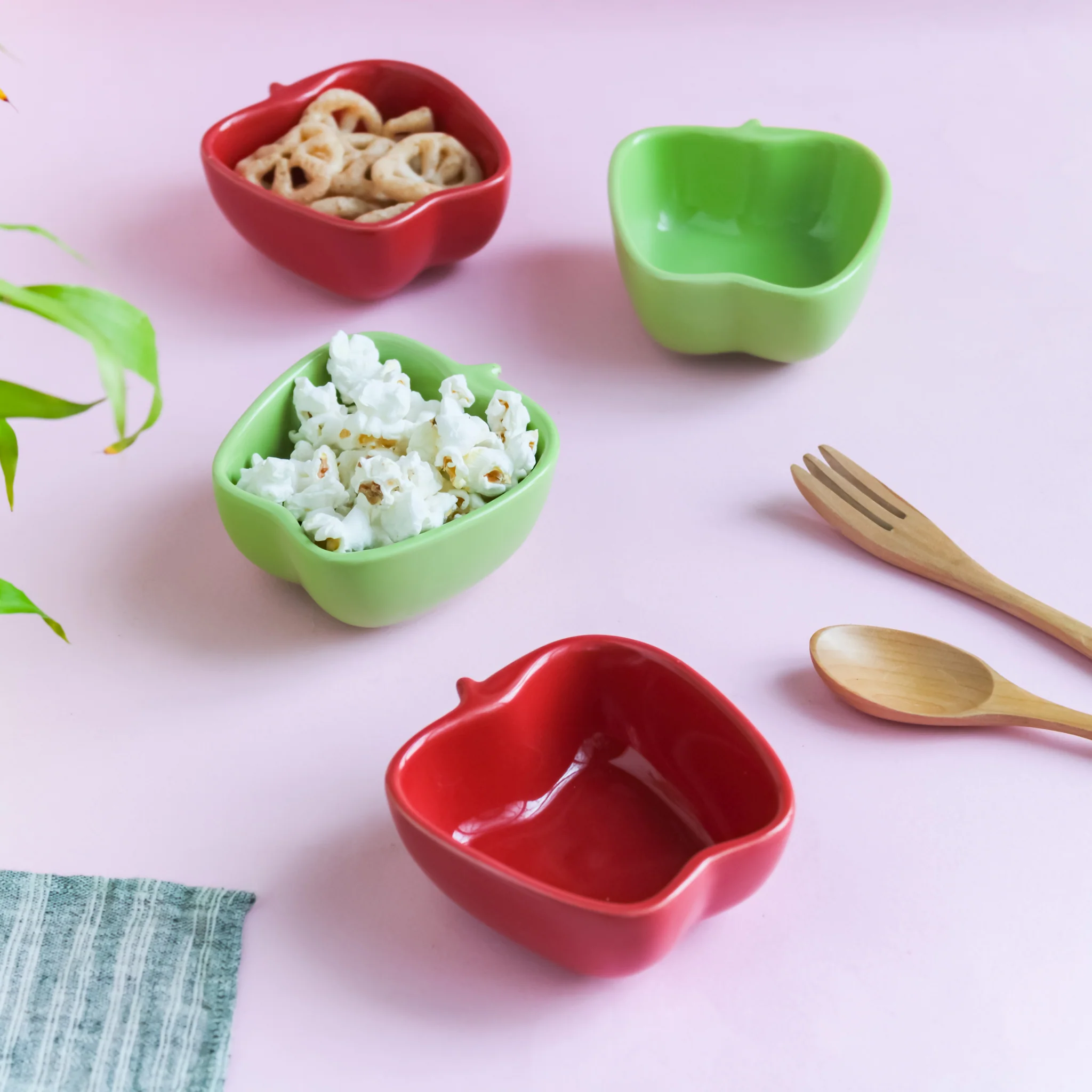 Apple Shaped Bowl Set of 2 - Image 2