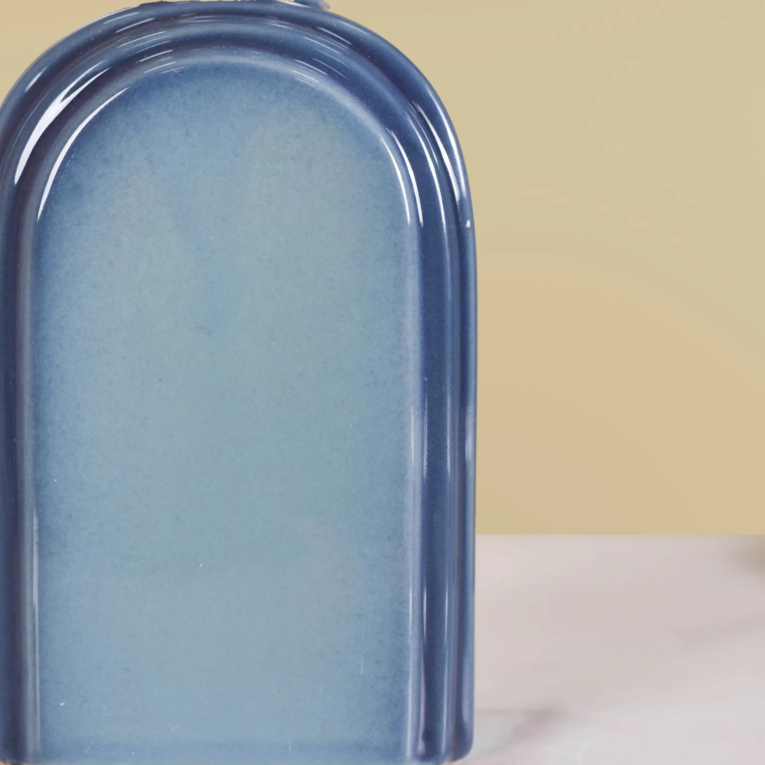 Art Deco Stoneware Bathroom Set of 3 Ocean Blue - Image 14