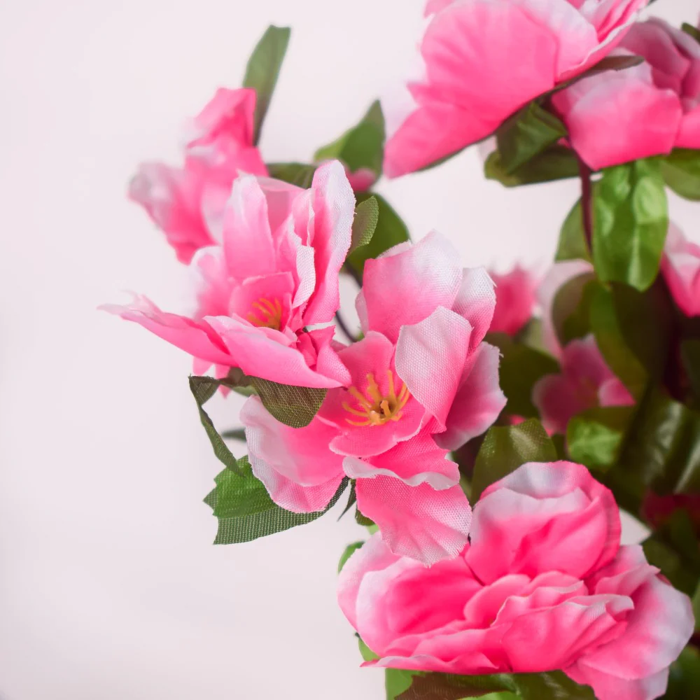 Artificial Azalea Bouquet Pink And White Set Of 2 - Image 5