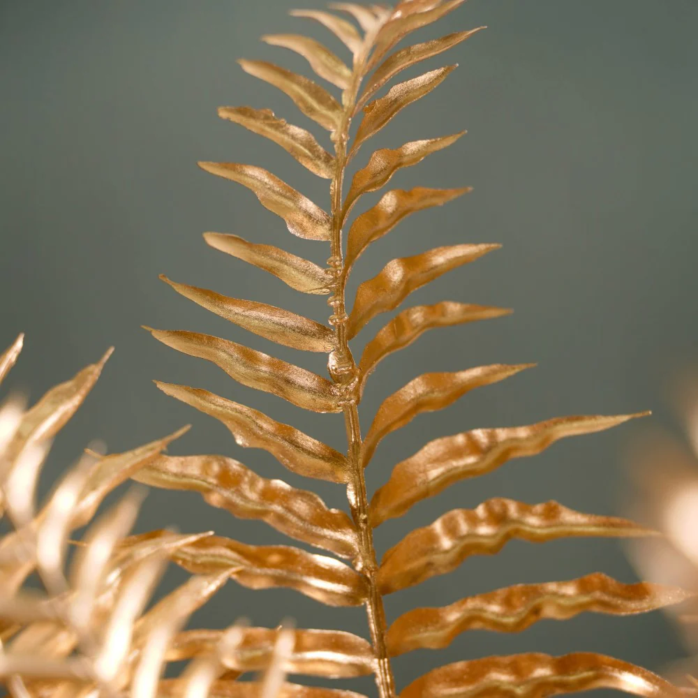 Artificial Fern Leaf Stem Gold Set Of 4 - Image 3