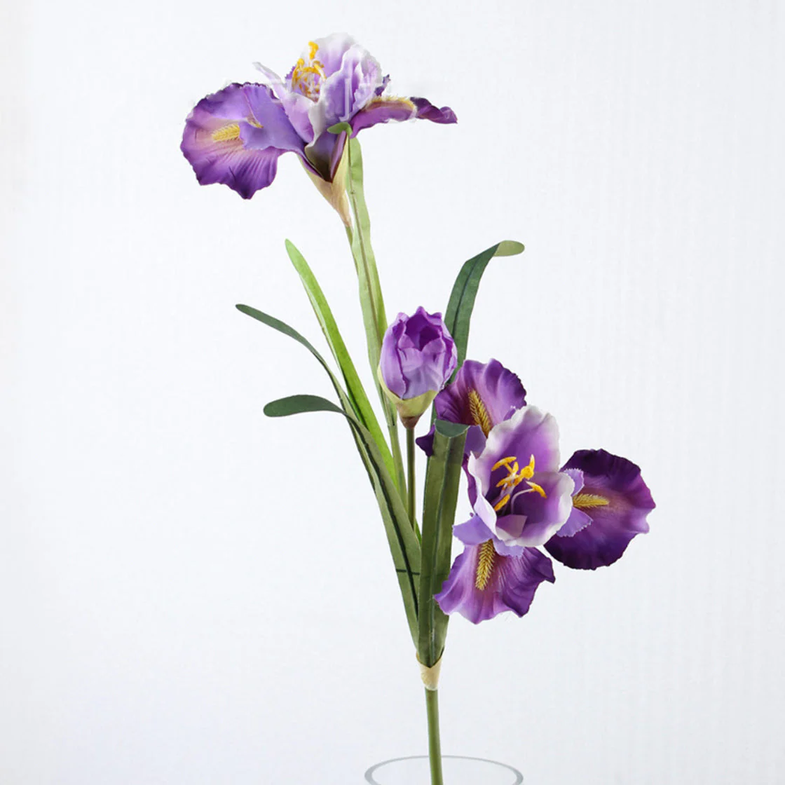 Artificial Iris Flower Dark Purple Set Of 3 - Image 8