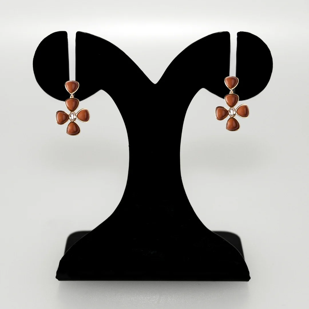Aurora Bloom Brown Danglers - Image 6