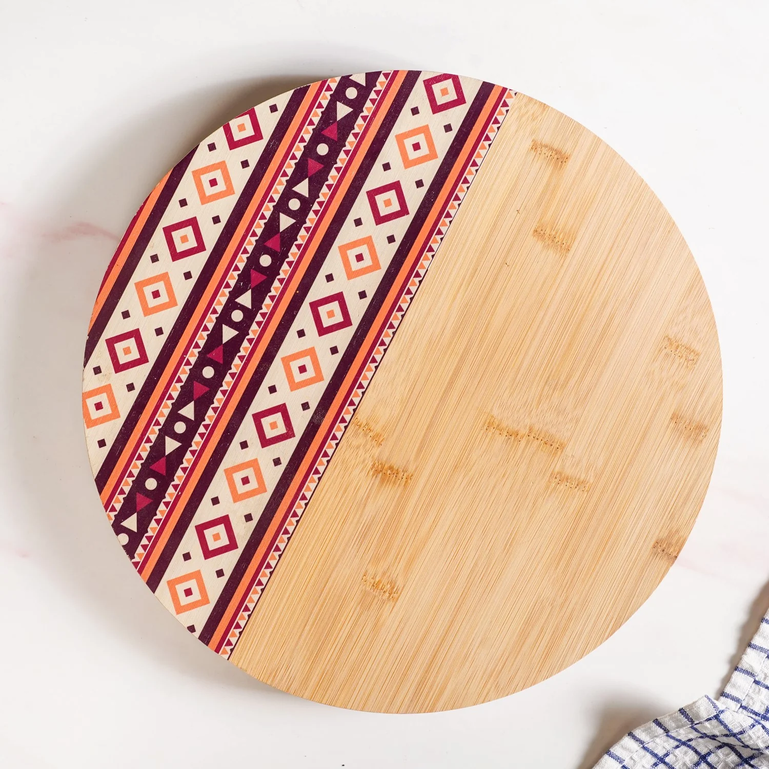 Aztec Pattern Lazy Susan Serving Platter 13 Inch - Image 8