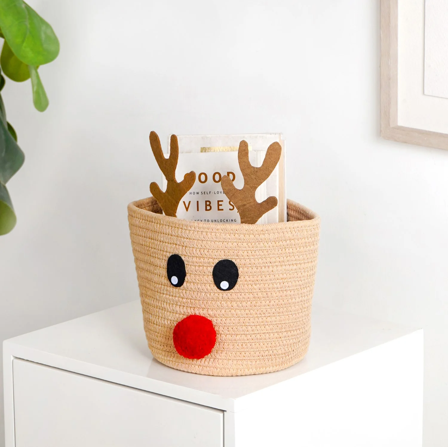 Baby Reindeer Storage Basket 27cm - Image 3