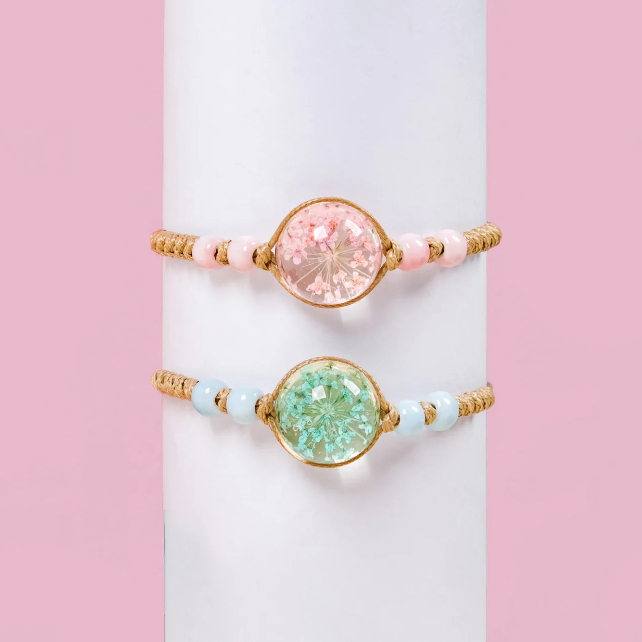 Baby's Breath Duo Bracelet Set Of 2