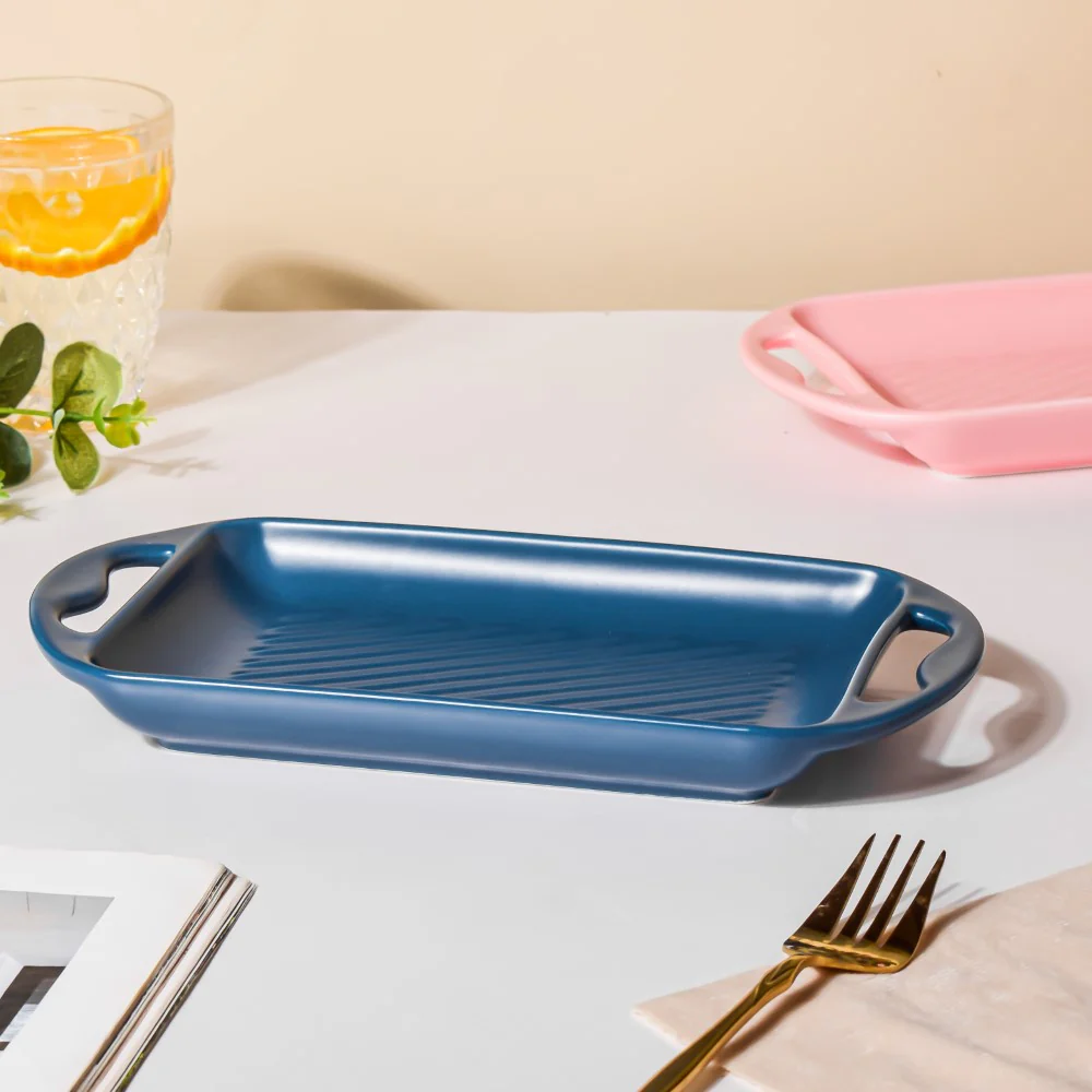 Baking Tray With Handle Dark Blue - Image 5