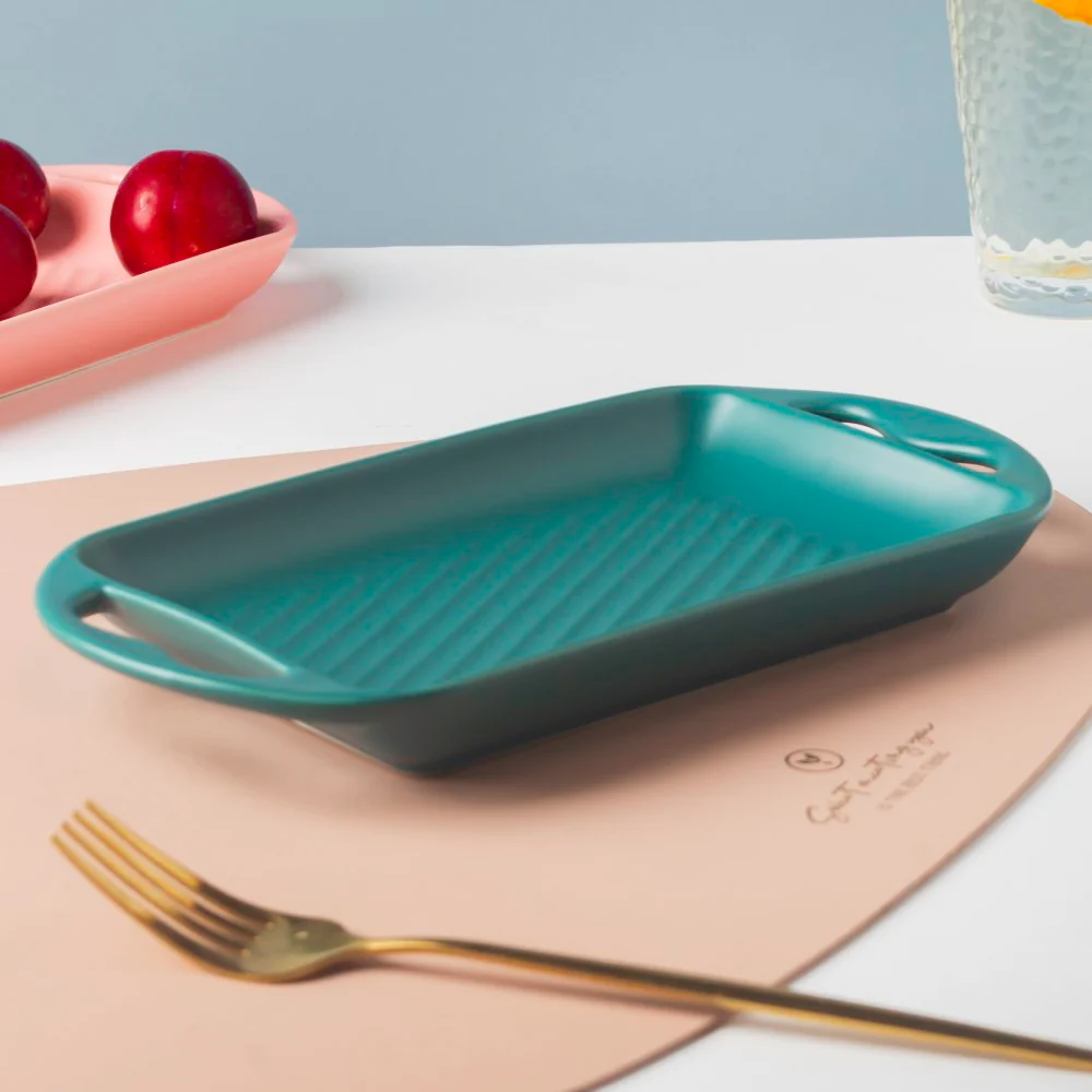 Baking Tray With Handle Green - Image 6