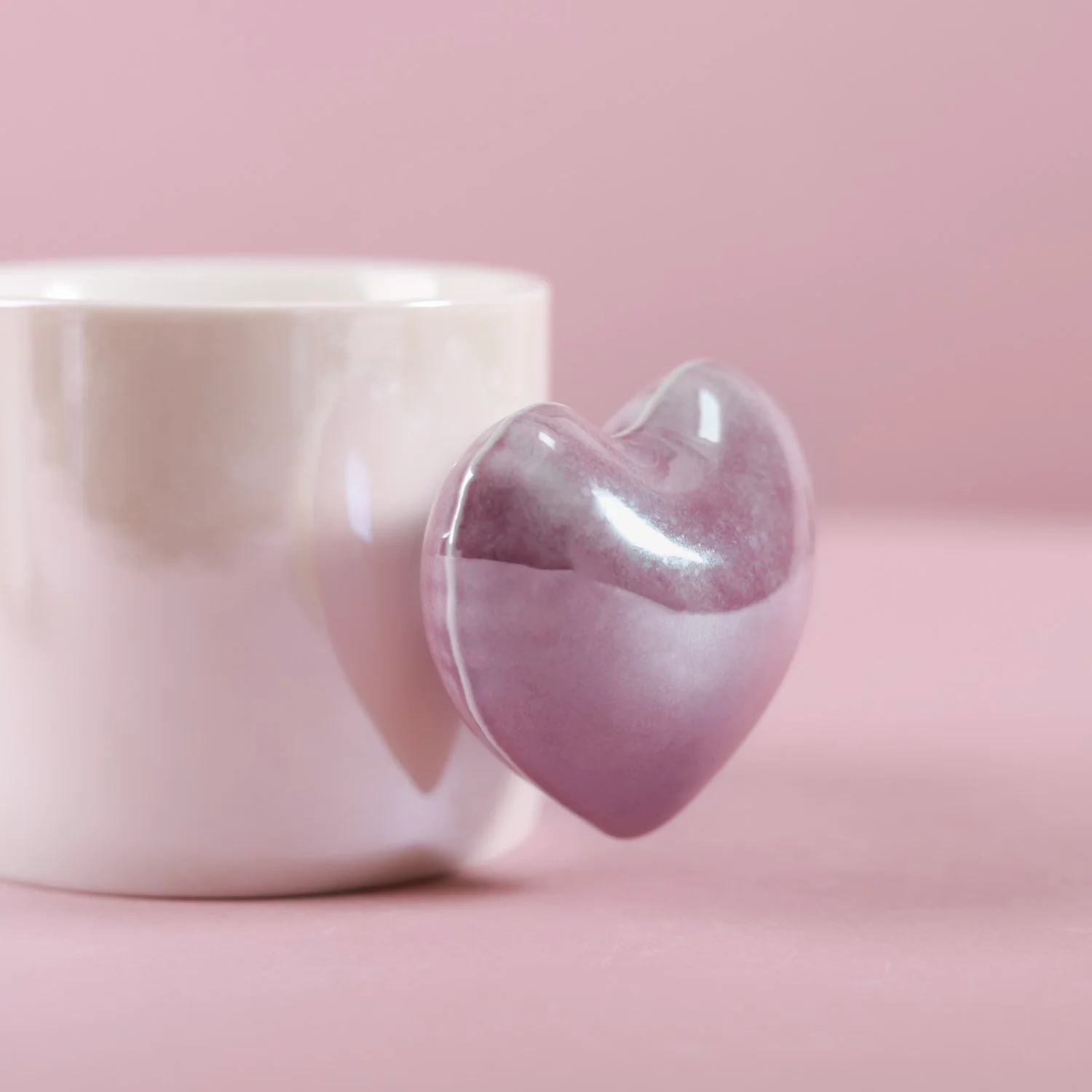 Balloon Heart Ceramic Coffee Mug Purple Set Of 2 330ml - Image 7