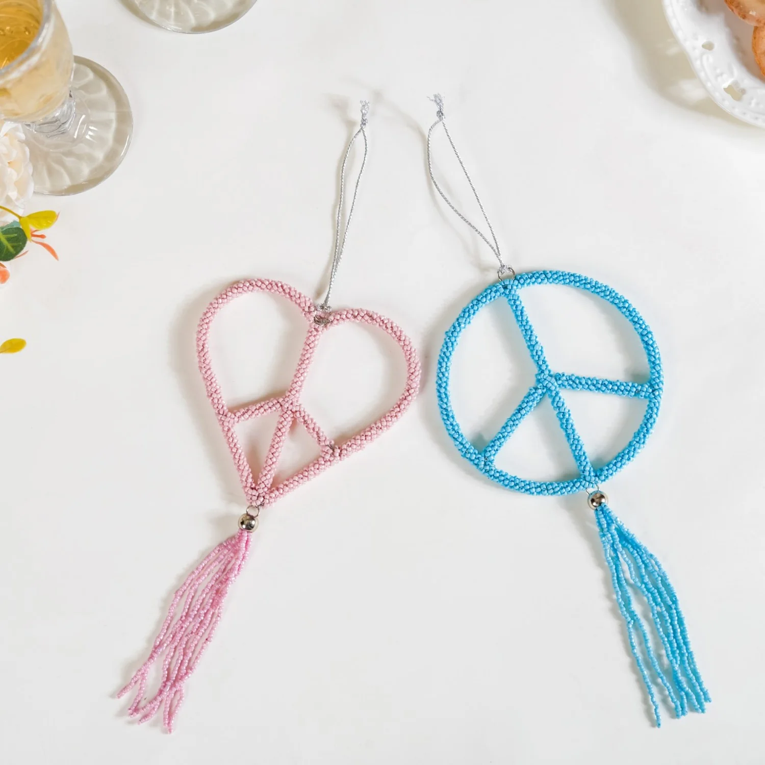 Beaded Christmas Ornament Set of 2 - Image 4