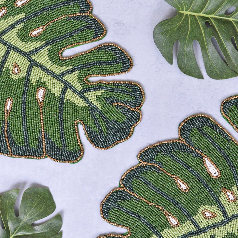 Beads Monstera Leaf Mat - Image 5