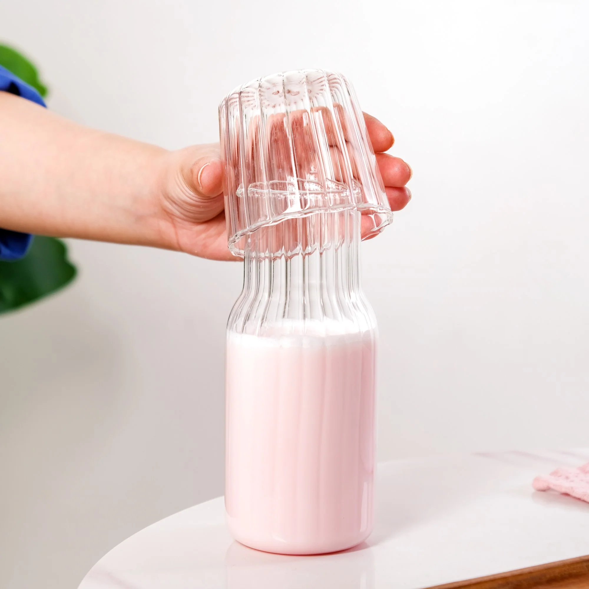 Bedside Glass Carafe With Tumbler - Image 3