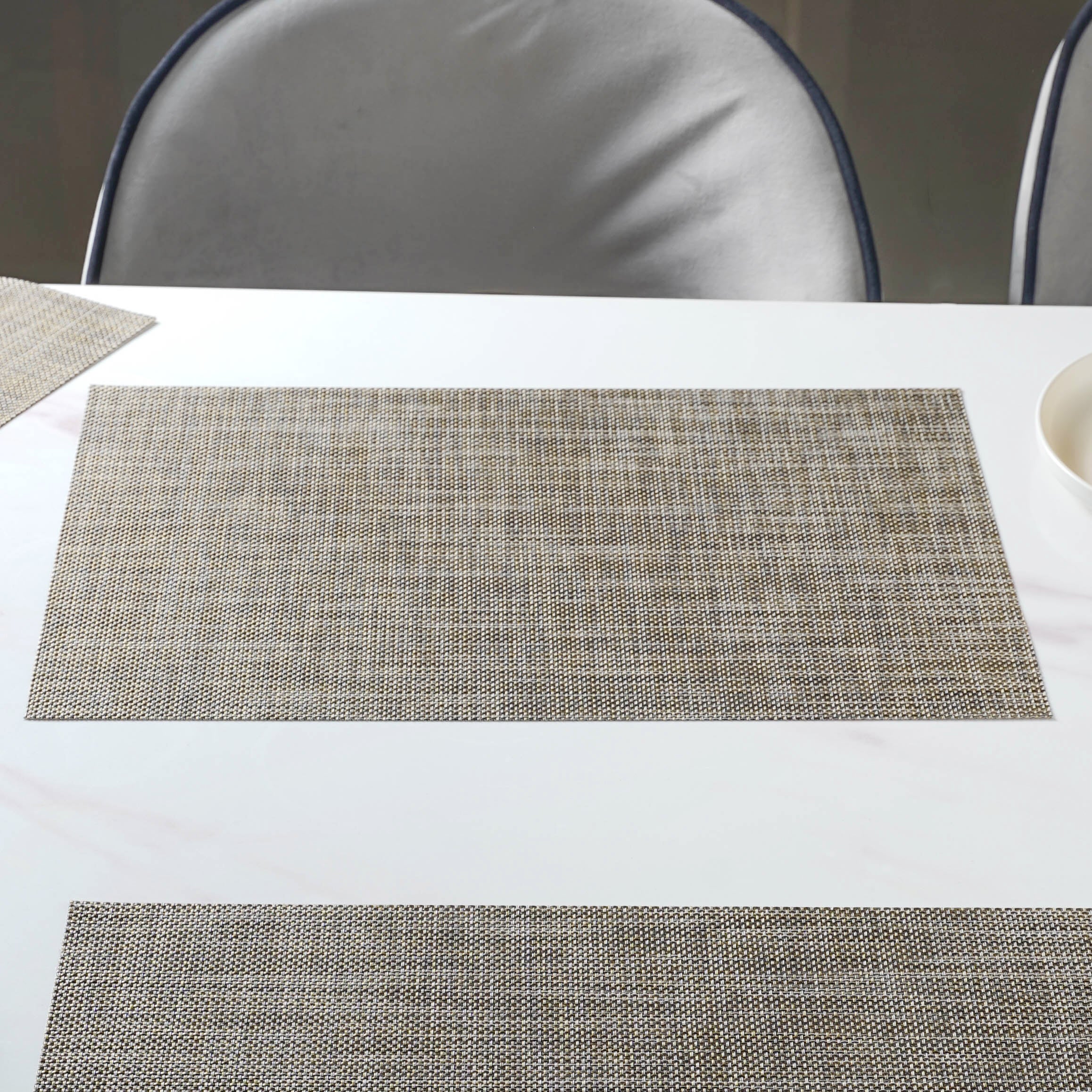Beige-grey PVC Table Mat Set of 6 - Image 9