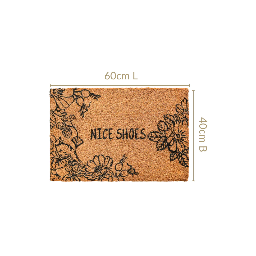 Beige Natural Coir Doormat Nice Shoes 24x16 Inch - Image 4