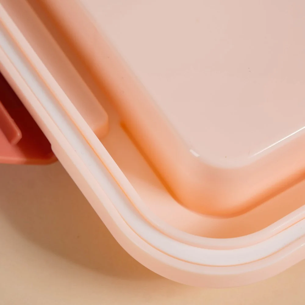 Bento Lunch Box With 4 Compartments Pink 1000ml - Image 27