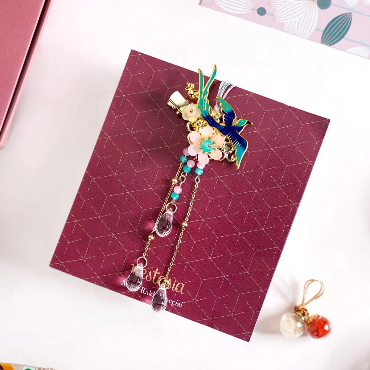 Bird Paradise Rakhi For Sisters Set Of 3 With Gift Box - Image 3