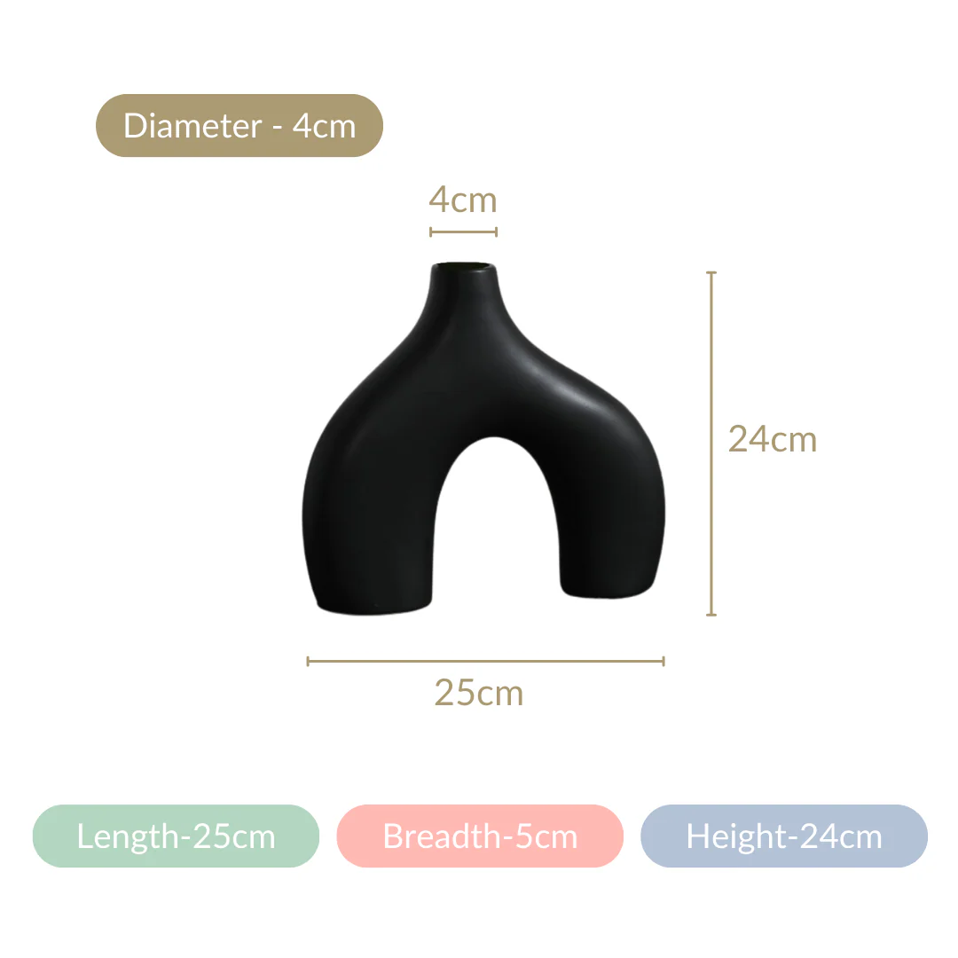Black Abstract Vase - Image 13