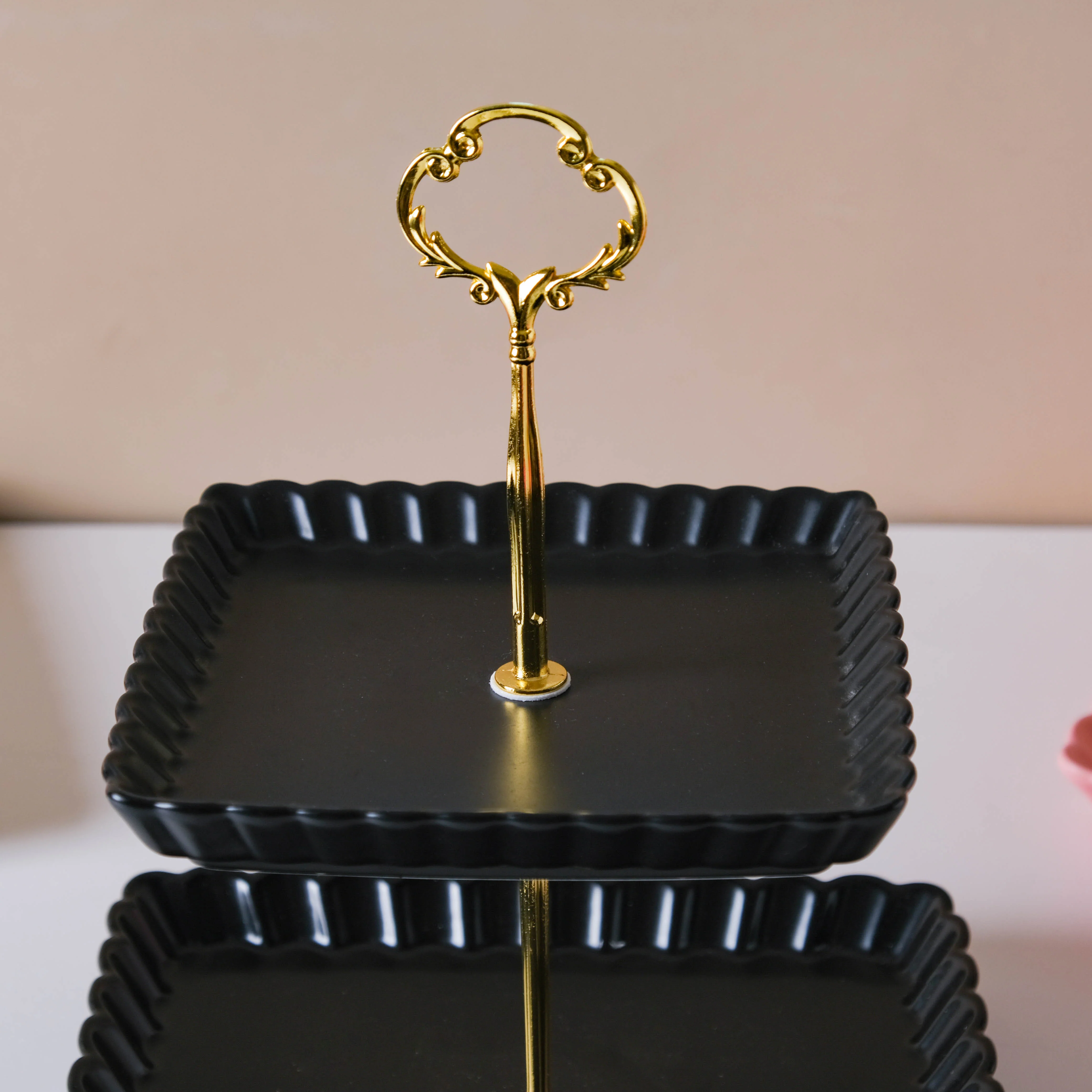 Black Berry Square 2-tier Cupcake Stand - Image 6