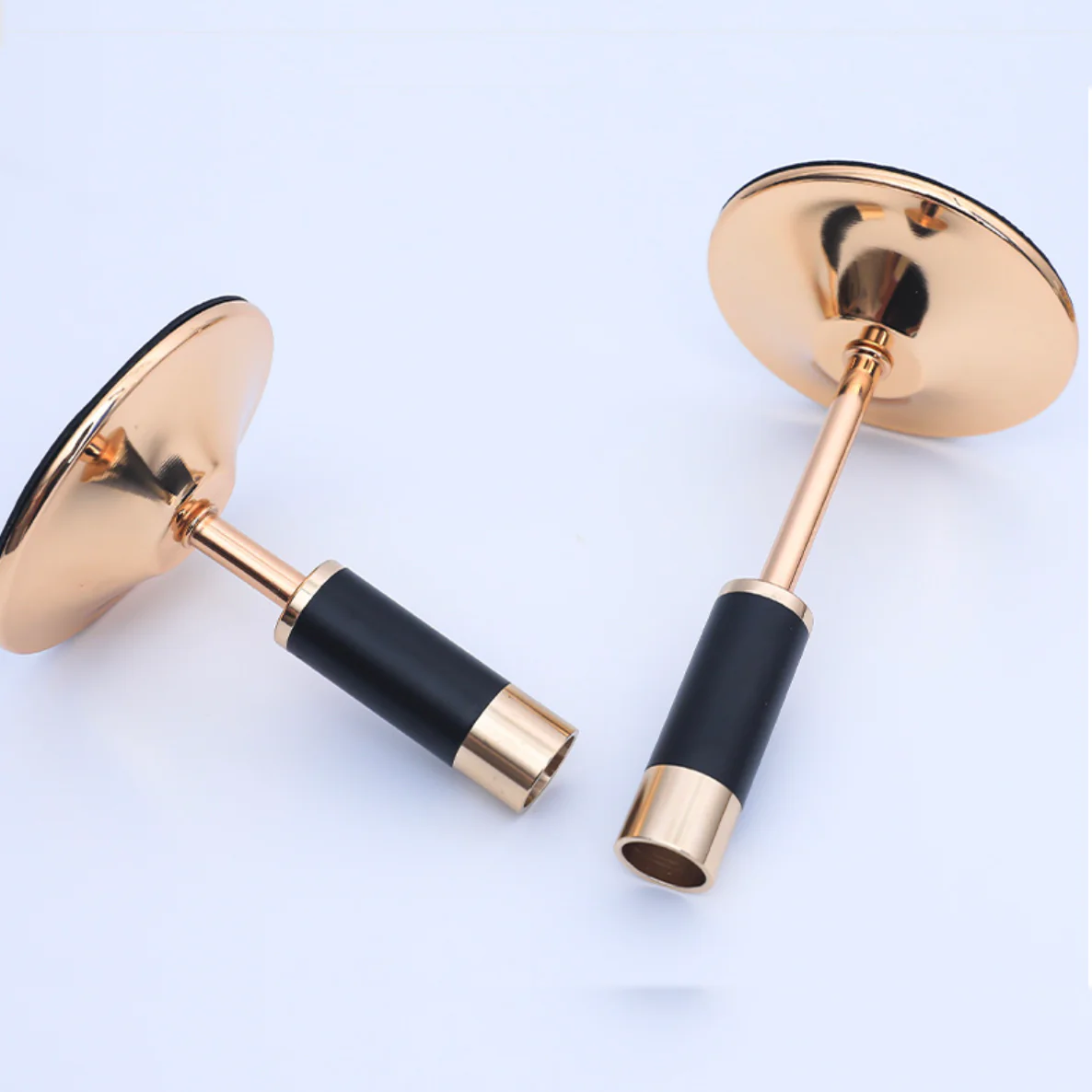 Black Contemporary Candle Holder Set of 2 - Image 4