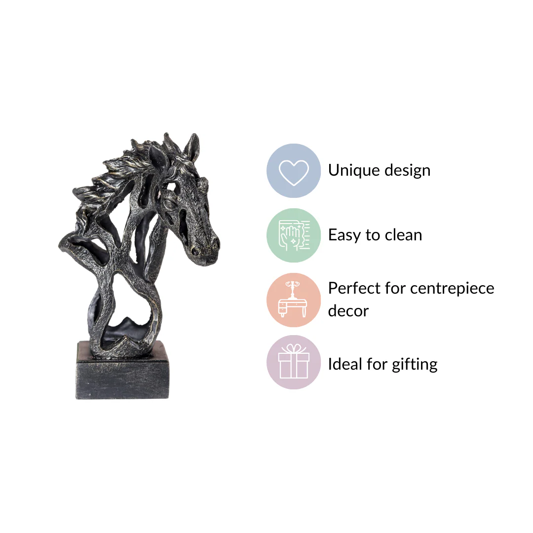 Black Horse Decorative Showpiece - Image 6