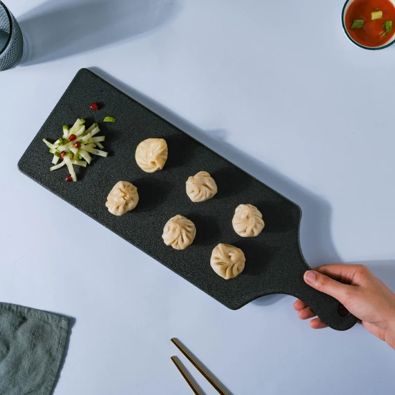 Black Long Serving Platter With Handle - Image 3