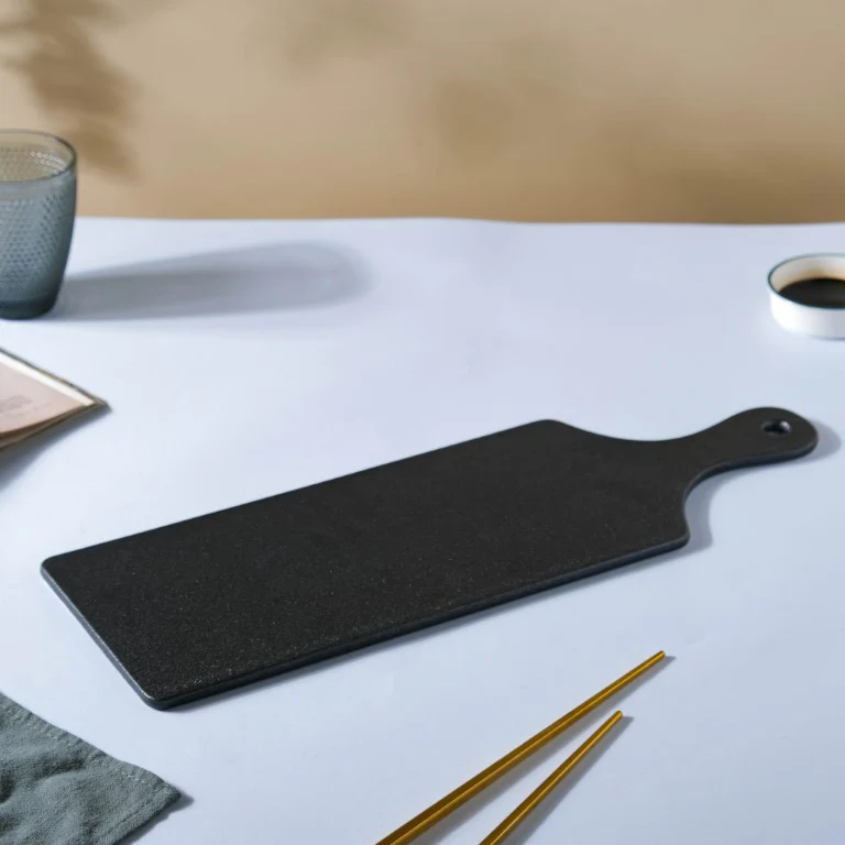 Black Long Serving Platter With Handle - Image 5