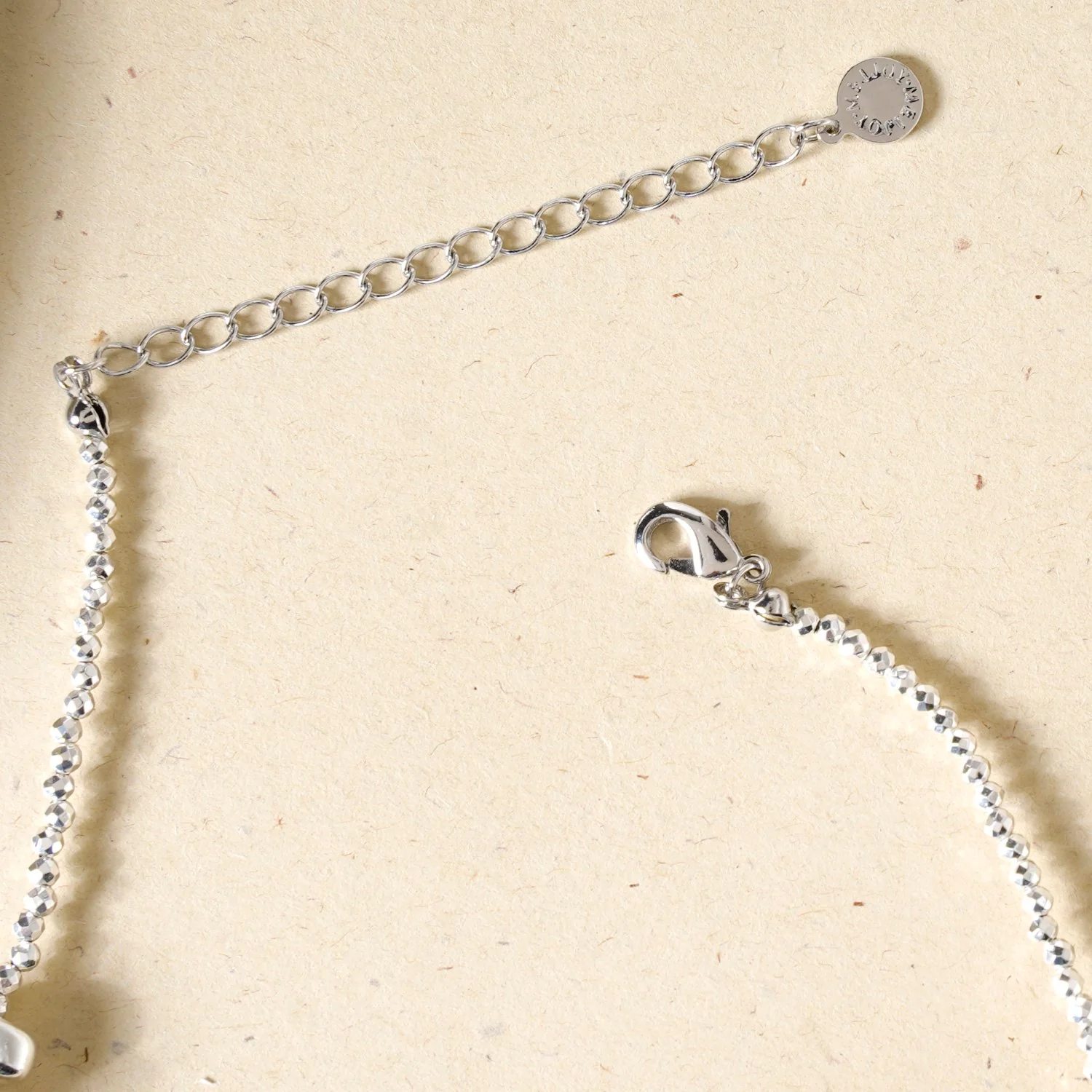 Black Pearls Beaded Silver Necklace - Image 6