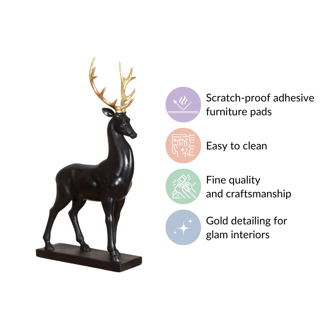 Black Reindeer Showpiece Large - Image 5