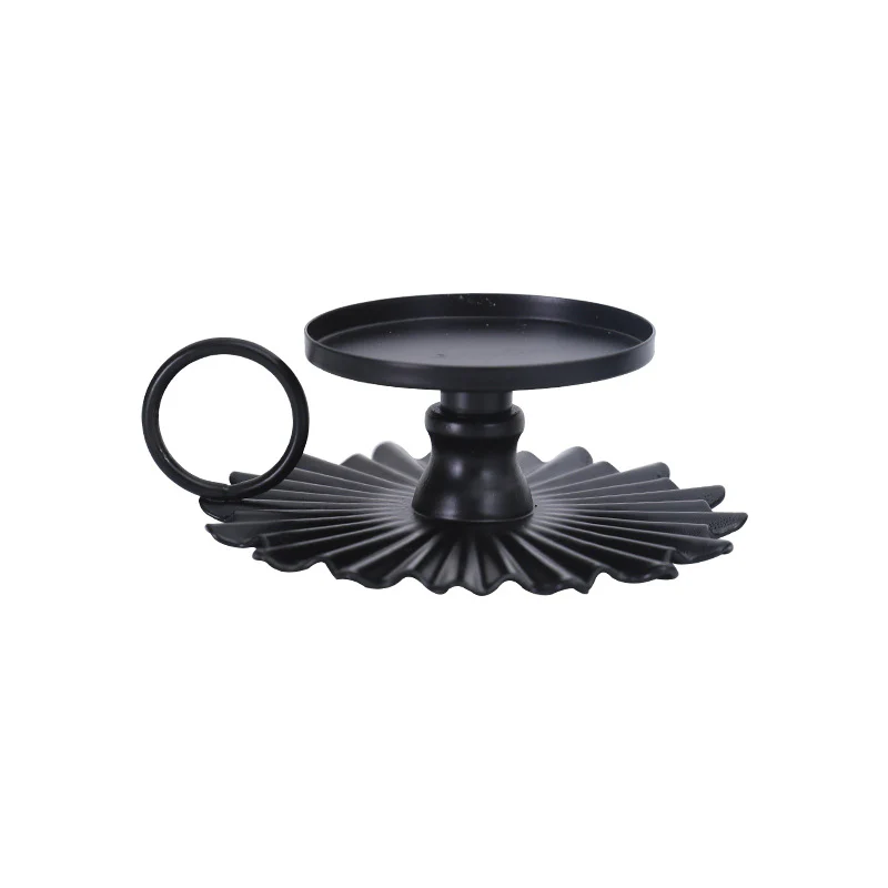 Black Round Candle Stands Set Of 2 - Image 7