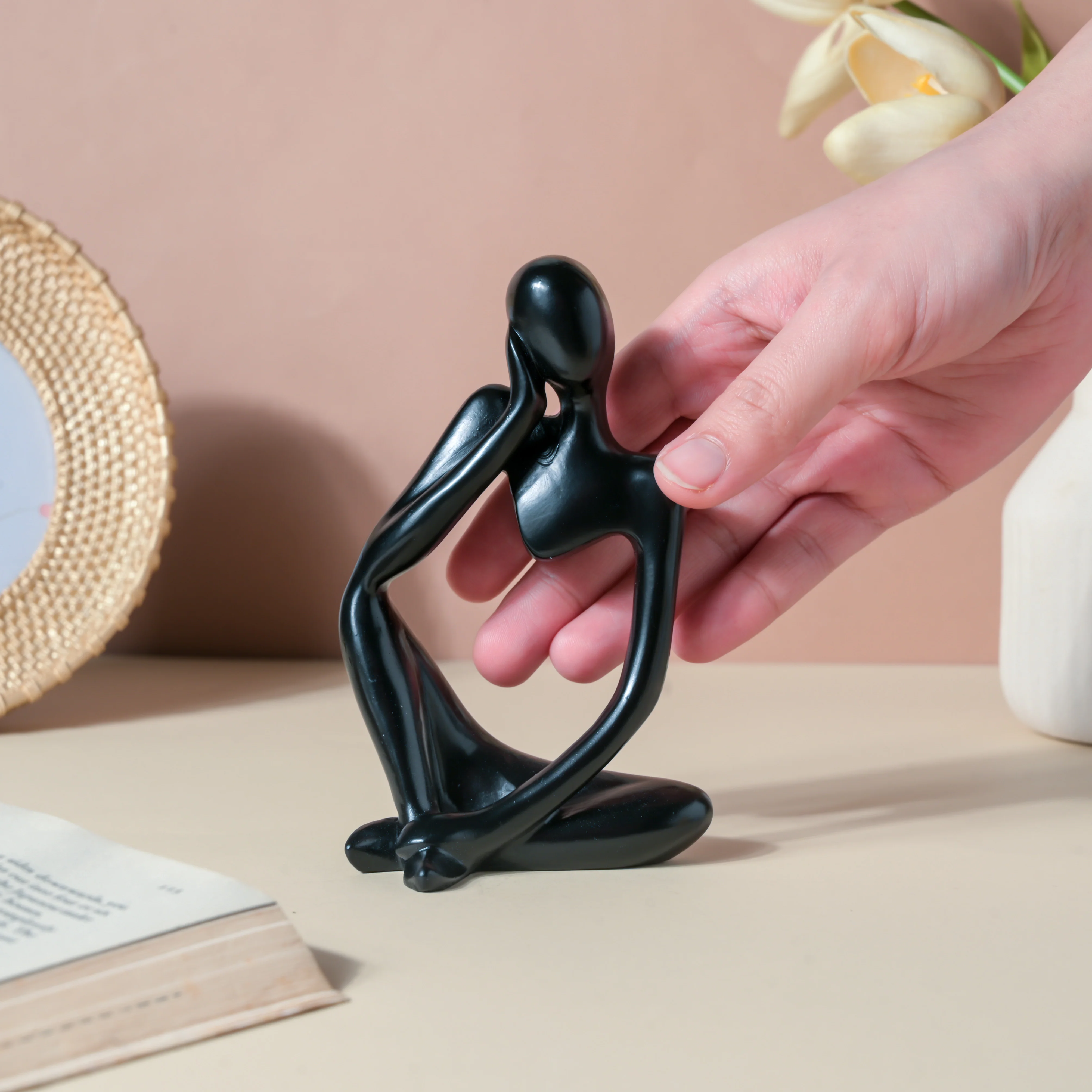 Black Sitting Showpiece Thoughtful - Image 2